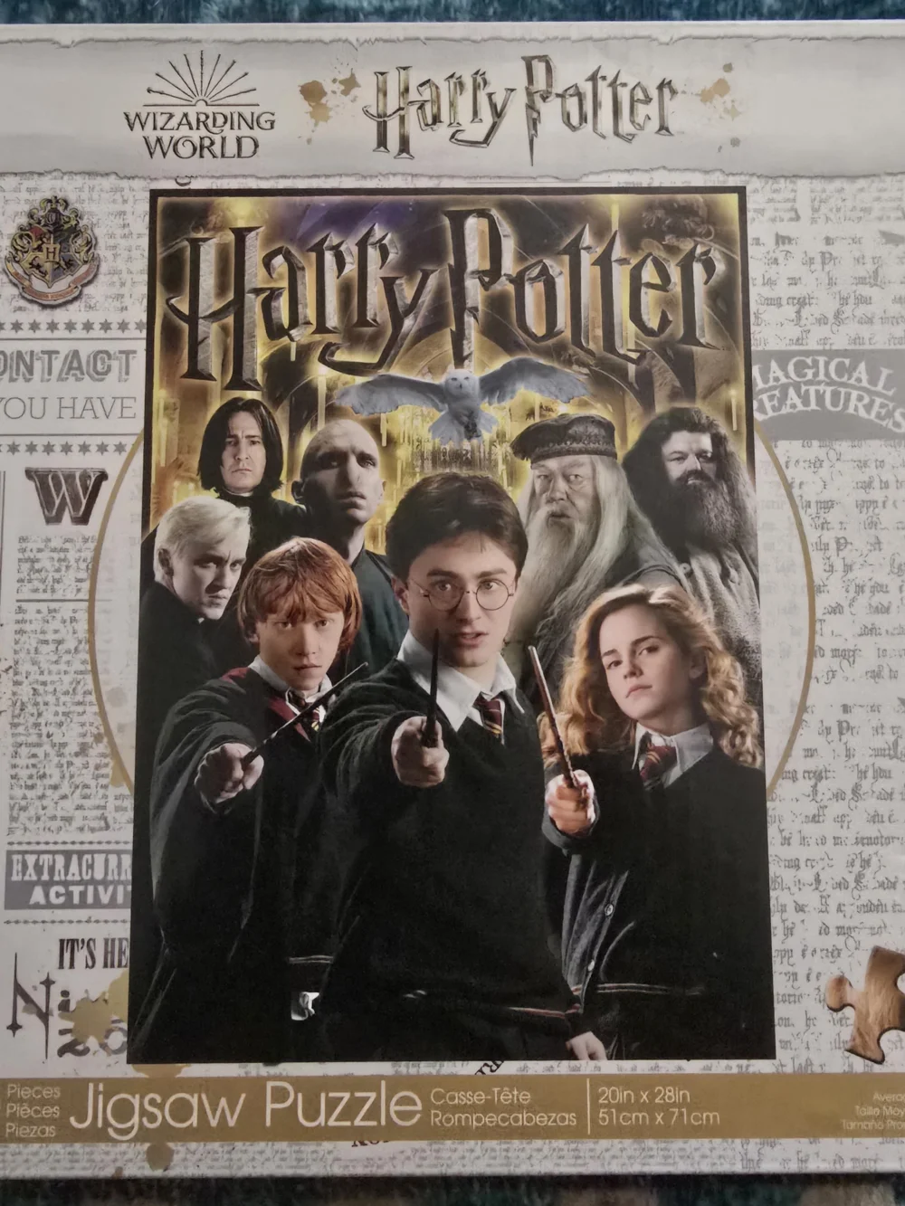 Harry Potter Movie Poster - Black, Gold, White